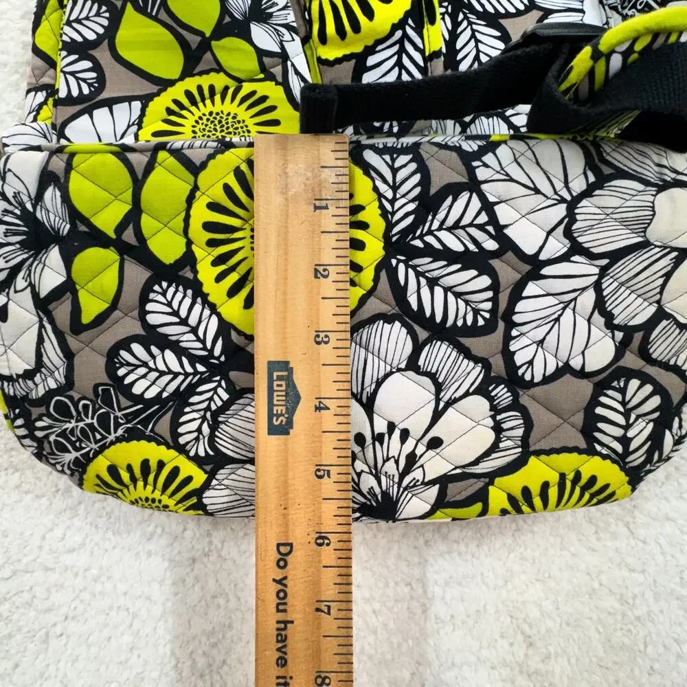 Vera Bradley Backpack Floral Design School Pockets Travel Yellow Neon Weekender - Picture 11 of 16